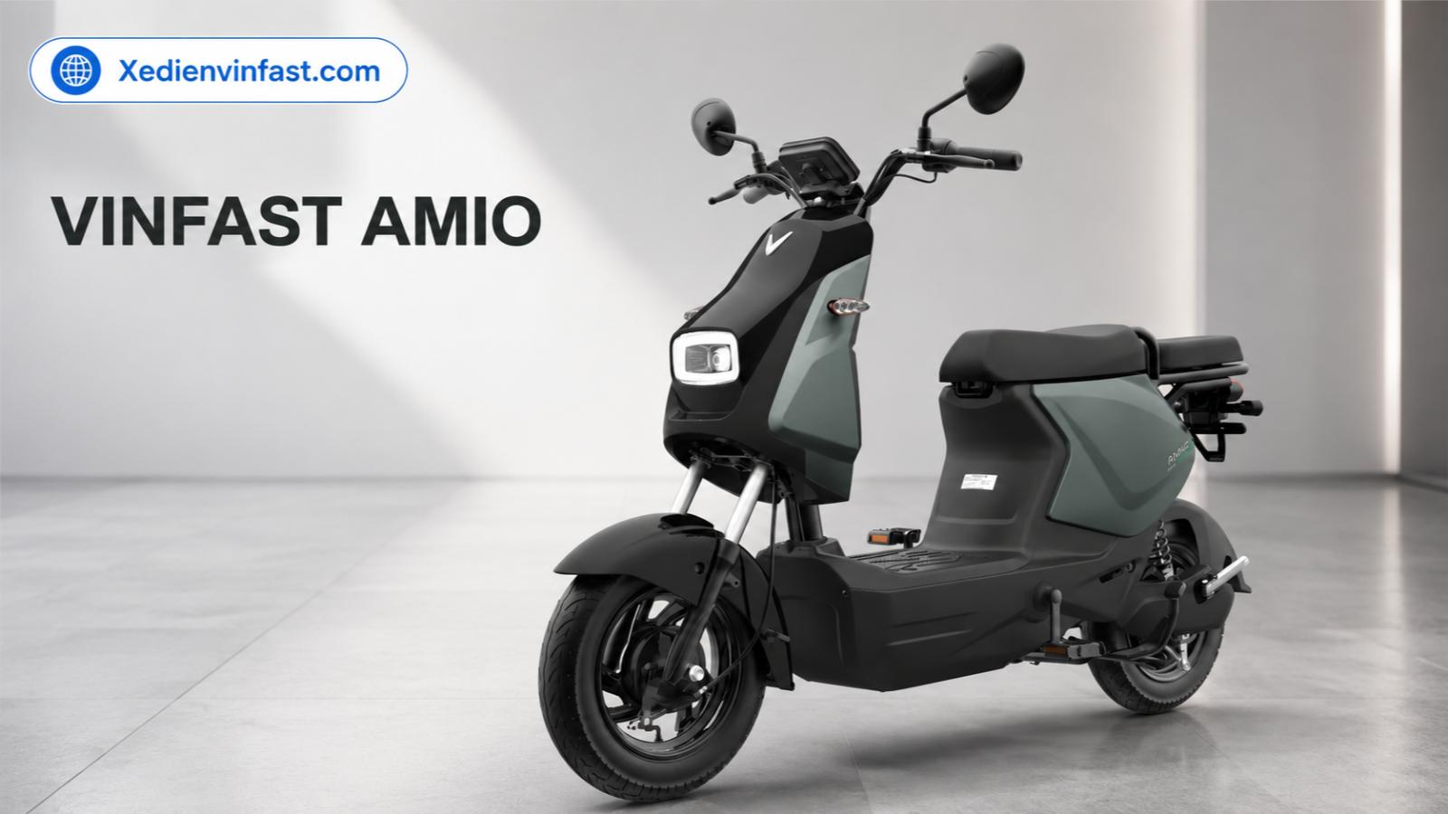Xe máy điện VinFast Amio và Amio S pin LFP 1,0 kWh: Thông số, giá bán và ưu đãi mới nhất