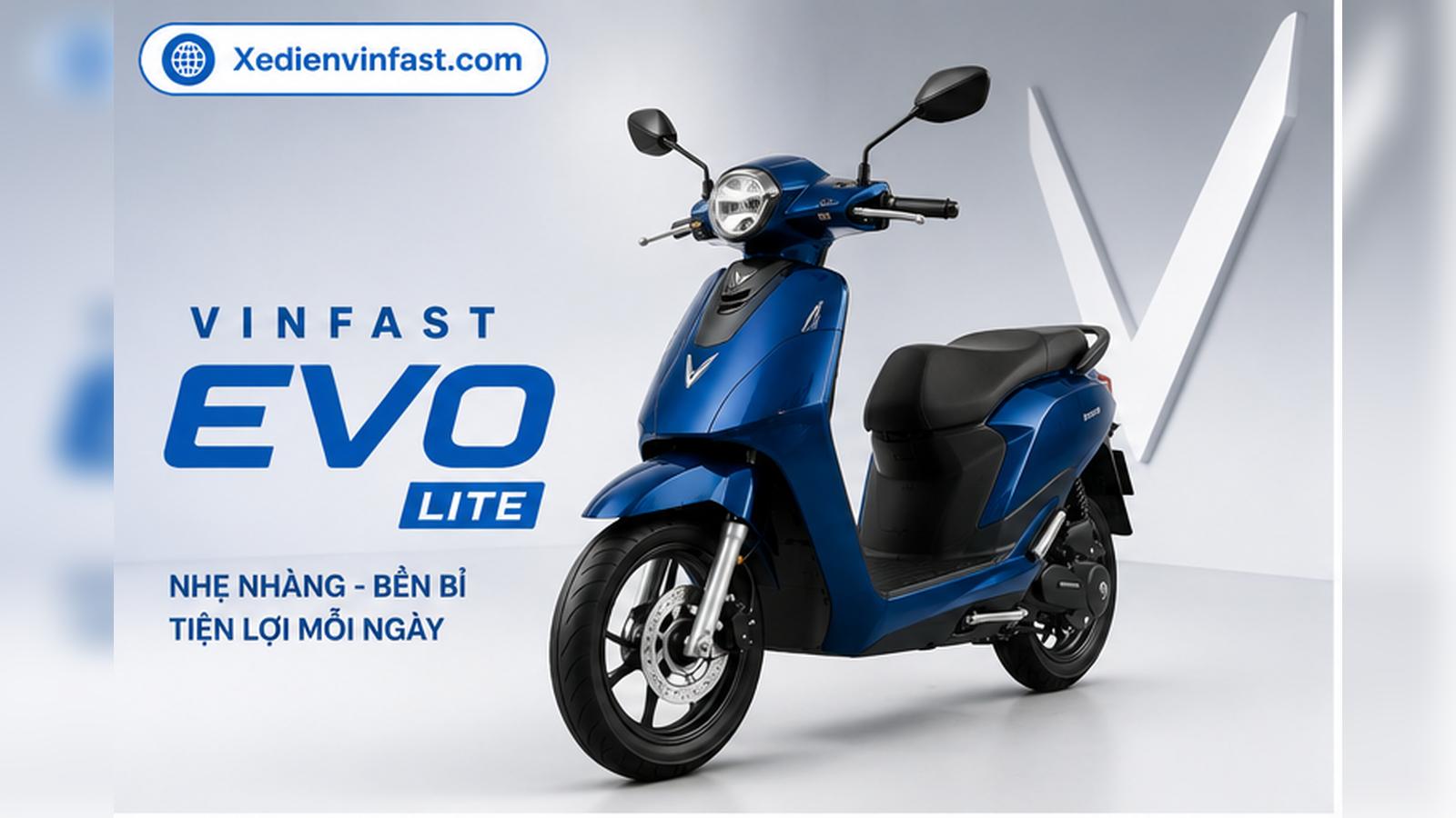Xe máy điện VinFast Evo Lite đôi pin 1,5 kWh: Thông số, giá bán và ưu đãi mới nhất